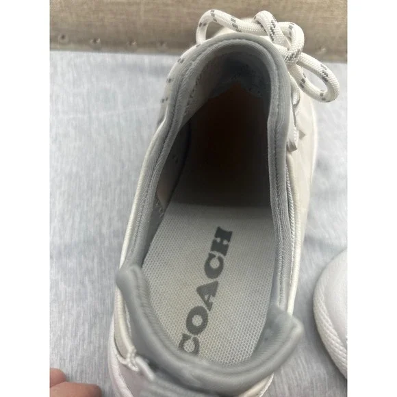 Coach C270 Sig Sneakers White‎ Monogram Lace Up Women's Size 9B - Picture 6 of 6
